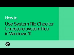 How to use System File Checker to restore system files in Windows 11 | Product Category | HP Support