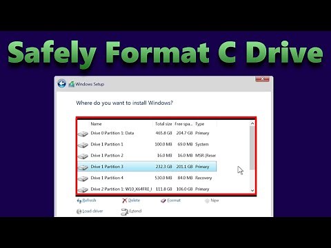 How to Safely Format C Drive and Fresh Install Windows