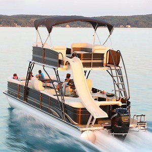 [Hot Item] Ecocampor 2022 Double-Deck Aluminum Party Barge Pontoon Boats
