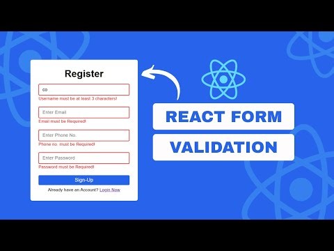 Form Validation using React JS | React JS Tutorial