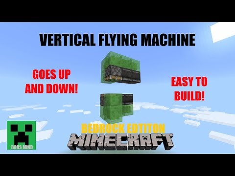 Minecraft Vertical Flying Machine (Bedrock Edition) EASY