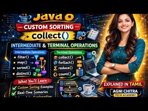 Java Streams Basics sorted(), Custom Sorting, collect(), Stream Operations Explained ‪@Agni_dev_hub‬