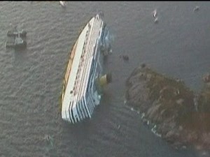 Costa Concordia: First pics of capsized cruise ship in Italy