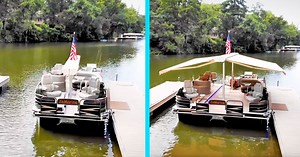 The 2xMarine is an Expanding Pontoon Boat That Doubles In Size Once On The Water