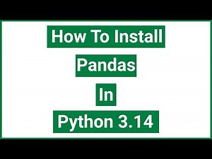 How to install pandas in Python 3.14