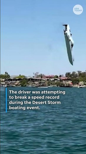 Dramatic video: Speedboat flips through the air in dramatic crash #Shorts