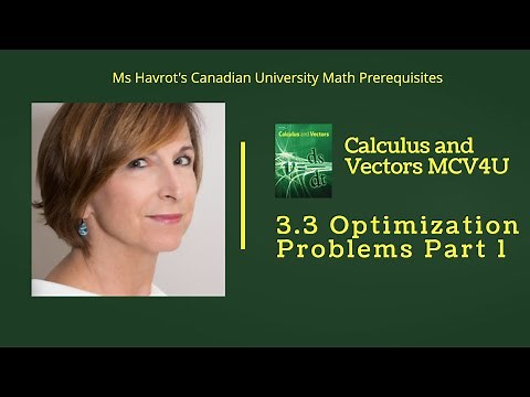 Calculus 3.3 Optimization Problems Part 1