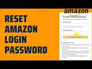 How To Reset Amazon Login Password - Recover Amazon Account