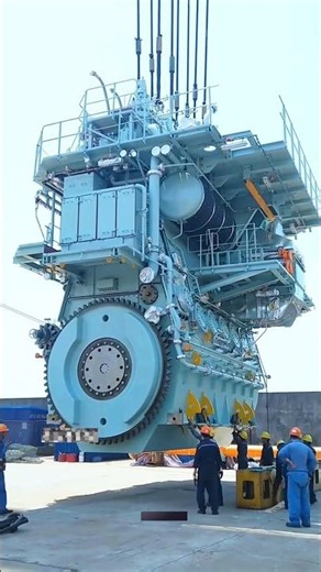 Cargo Ship ko chalane wala engine 🚢 aakhir kitna powerful hota hai ! 🤔 #trending #shortsfeed #facts