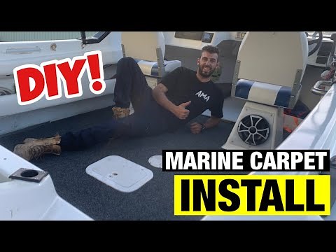 DIY | HOW TO INSTALL MARINE CARPET IN YOUR BOAT | PERMANENT | FULL BOAT RESTORATION - PART 26