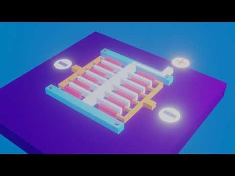 Accelerometer - Capacitor - How it work. 3D animation