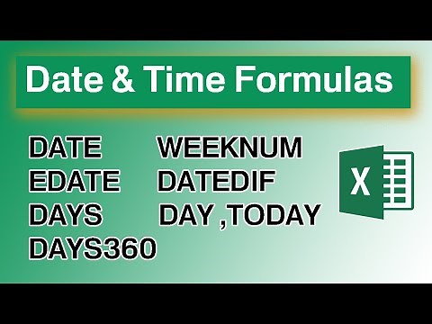 DATE & TIME FORMULA IN EXCEL, how to use date, today, now, edate, eomonth, year, days, datedif.