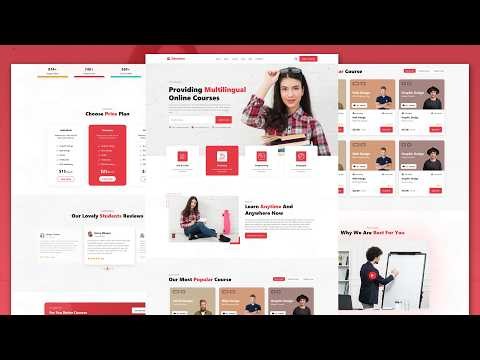 Create A Responsive Education Website Design - HTML / CSS / JavaScript From Scratch