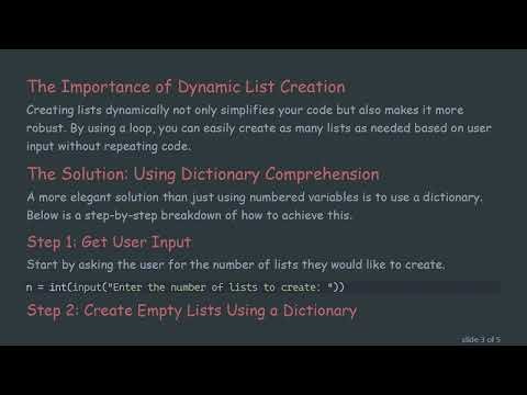 Automatically Generate n Empty Lists in Python with Ease