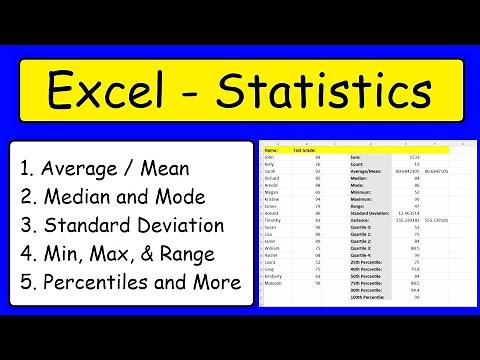 Statistics - Excel
