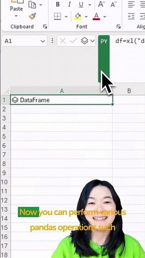 Using pandas with Python in Excel