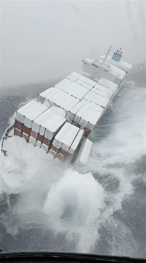 Container Ship CAPSIZES Near Boston as Nor’easter Dumps Snow & Ice! 🌨️🚢