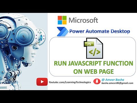 Power Automate Desktop || How to work with "Run JavaScript Function on web Page" Action