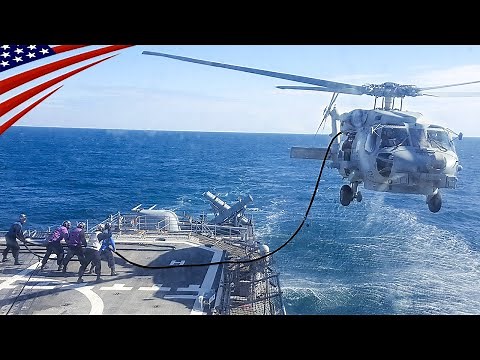 Hovering in Action: The Astonishing Technique of Helicopter In-Flight Refueling at Sea