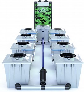 ALIEN® RDWC PRO SILVER SERIES 20L 8 Pot (avec baril d'eau) | bol