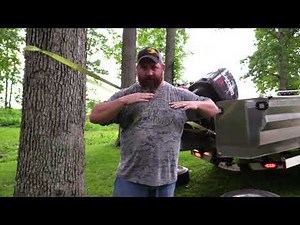 How to remove a boat from a trailer.