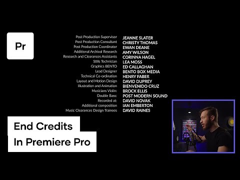 How To Create Rolling Credits In Premiere Pro