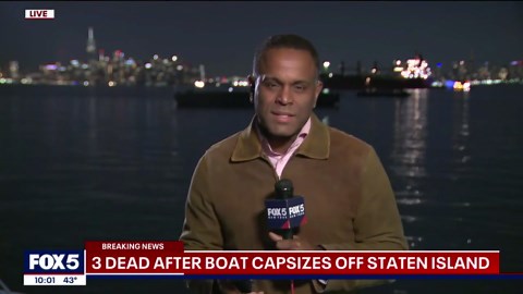 Three dead after boat overturns off Staten Island