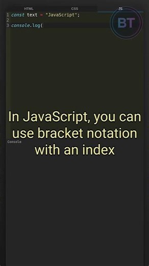 Need to access characters inside a string? #javascript #coding