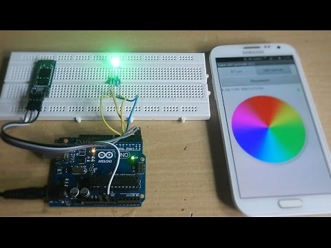 Arduino RGB LED control using Bluetooth