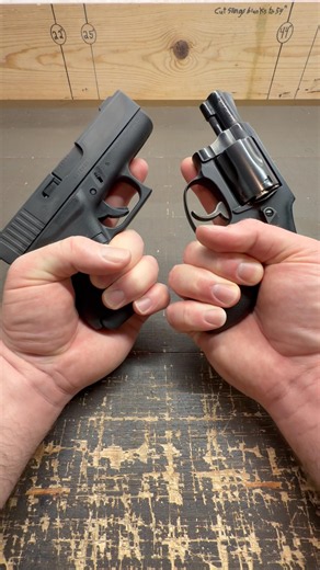 Glock 43 vs S&W 442? 9mm or .38 Special? Which do you choose? 🤔 #glock #revolver #edc
