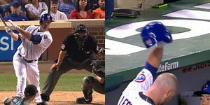 Jon Lester connected on his first career home run and received a power hitter's curtain call