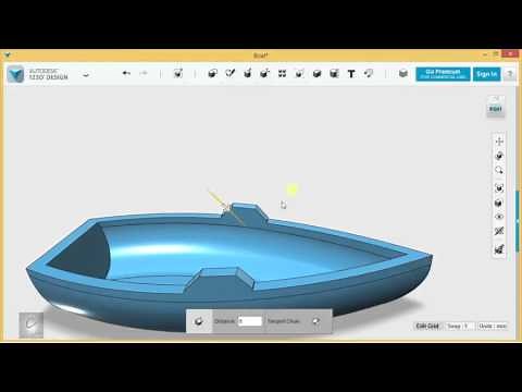 123D Design Tutorial Basics Exercise 2 - Rowboat