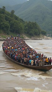 The boat capsized and people on the boat fell into the river | Idea Speed