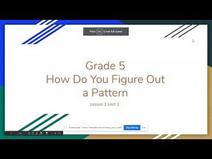 Patterns lesson 1-Grade 5
