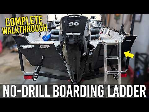 Fold Down Boat Ladder Installation | Tracker Pro Guide V-16 WT