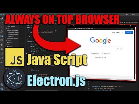 Learn Electron js by creating an Always On Top Browser