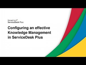 Configuring an effective knowledge management process.