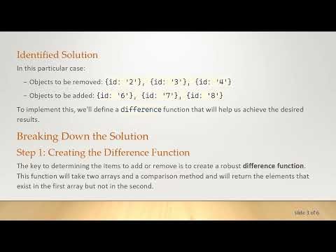 Efficiently Diffing Two Arrays in JavaScript: Adding and Removing Items