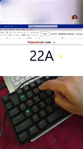 Perpendicular symbol in msword | #keyboard #typing #computer #windows