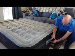 EZ inflate air mattress with built in pump, camping or guests