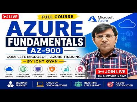 Azure Fundamentals Full Course (AZ-900) | Complete Microsoft Azure Training for Beginners 2026 Live