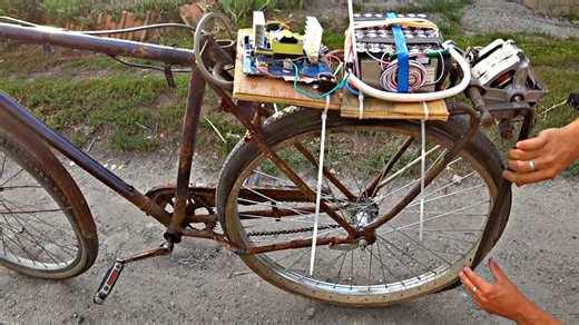 DIY high-power e-bike using a washing machine motor
