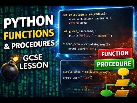 Python Functions EXPLAINED — The GCSE Skill That Instantly Improves Your Code and Marks!