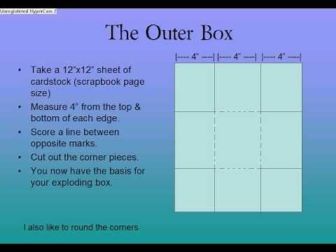 Exploding Box Card Instructions