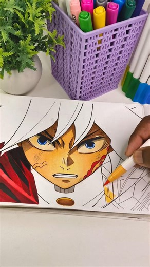 Drawing Giyu Tomioka #anime #drawing #demonslayer #shorts