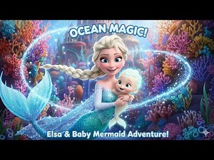 “Elsa Mermaid Baby Story for Kids | 3D Magical Underwater Adventure & Fairy Tale Animation”