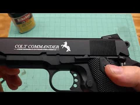 Colt Commander 1911 bb gun co2 blowback FULL REVIEW