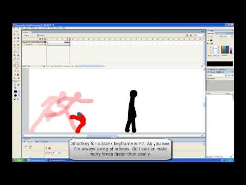 BasicTutorial // Flash pro 8 || Basic stick look and animation
