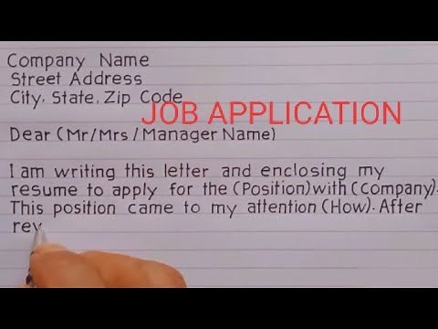 JOB APPLICATION LETTER (sample).