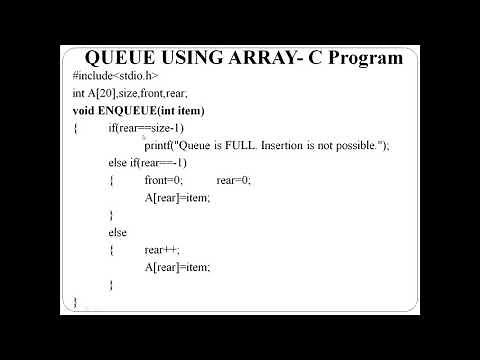 Queue using Array: C Program